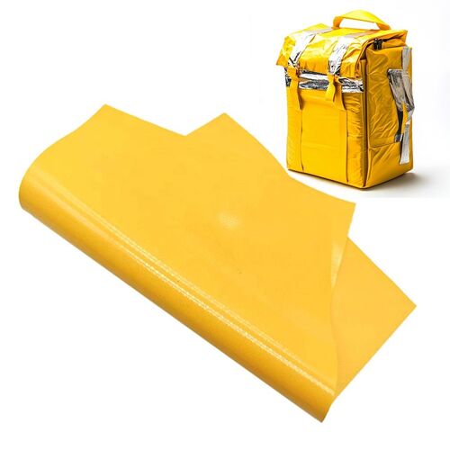 Latest company news about Factory Custom 500D PVC Tarpaulin Roll Yellow Waterproof Fabric for Food Isothermal Delivery Bag
